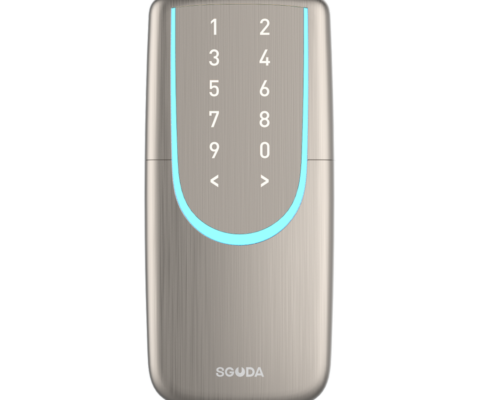 SGUDA 六合一電子門鎖 – 前視圖 SGUDA 六合一智慧電子鎖-前視圖